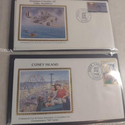 Sale Photo Thumbnail #1380: Collection of Assorted First Day Cover Stamps- Coney Island, Moon Landing, Rough Riders, etc. (#6).  Please see all pictures for selection.
