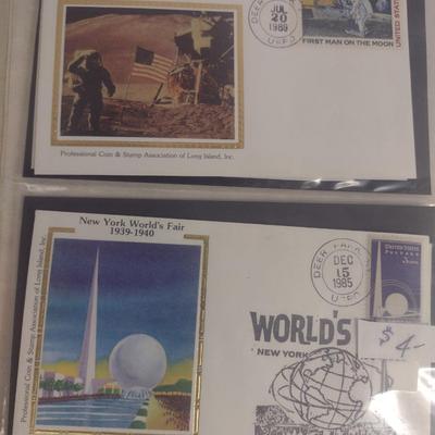 Sale Photo Thumbnail #1386: Collection of Historical First Day Cover Stamps- World's Fair, Moon Landing, Graf Zeppelin, Hindenburg, etc. (#5).  Please see all pictures for selection.