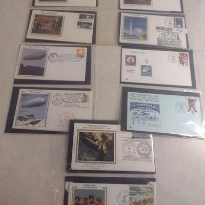 Sale Photo Thumbnail #1383: Collection of Historical First Day Cover Stamps- World's Fair, Moon Landing, Graf Zeppelin, Hindenburg, etc. (#5).  Please see all pictures for selection.