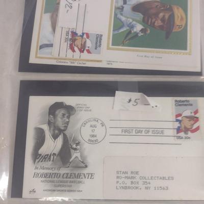 Sale Photo Thumbnail #1397: Nice Collection of Sports Figures First Day Cover Stamps- Lou Gehrig, Hank Aaron, Babe Ruth, Nolan Ryan, etc. (#4).  Some sets, please see all pictures for selection.
