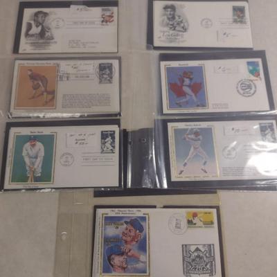 Sale Photo Thumbnail #1394: Nice Collection of Sports Figures First Day Cover Stamps- Lou Gehrig, Hank Aaron, Babe Ruth, Nolan Ryan, etc. (#4).  Some sets, please see all pictures for selection.