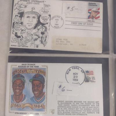 Sale Photo Thumbnail #1400: Nice Collection of Sports Figures First Day Cover Stamps- Lou Gehrig, Hank Aaron, Babe Ruth, Nolan Ryan, etc. (#4).  Some sets, please see all pictures for selection.