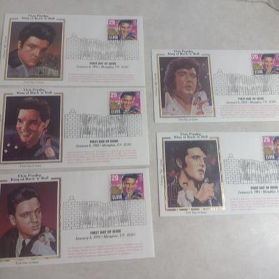 Sale Photo Thumbnail #1417: Collection of Elvis Presley First Day Covers (#2).  Please see all pictures for selection- several sets, some may be duplicates.