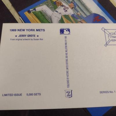 Sale Photo Thumbnail #1447: Collection of Sports Memorabia- Some Autographed- Mostly NY Mets- Vintage 1969 Postcards