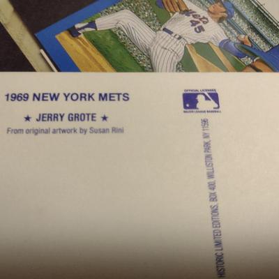 Sale Photo Thumbnail #1448: Collection of Sports Memorabia- Some Autographed- Mostly NY Mets- Vintage 1969 Postcards