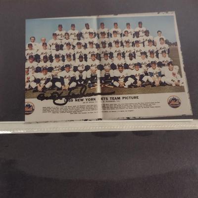 Sale Photo Thumbnail #1476: Collection of Sports Memorabia- Some Autographed- Mostly NY Mets- Vintage 1969 Postcards