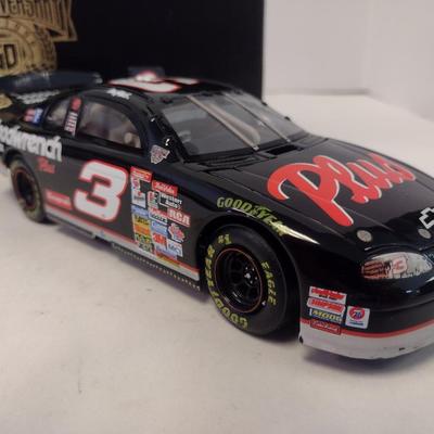 Sale Photo Thumbnail #1084: Action Racing Elite Limited-Edition Dale Earnhardt 50th Anniversary #3 GM Goodwrench 1998 Monte Carlo with Original Box and Medallion.  Box does not shut properly.