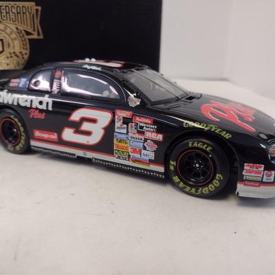Sale Photo Thumbnail #1082: Action Racing Elite Limited-Edition Dale Earnhardt 50th Anniversary #3 GM Goodwrench 1998 Monte Carlo with Original Box and Medallion.  Box does not shut properly.