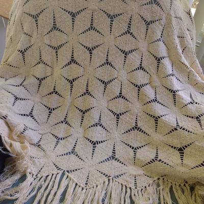 Hand Made Bed Coverlet- Approx 83" x 54"