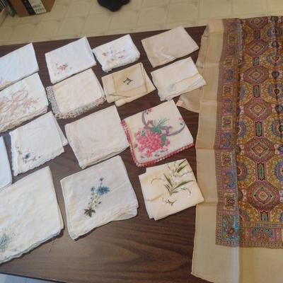 Collection of Vintage Linens- Some with Embroidery