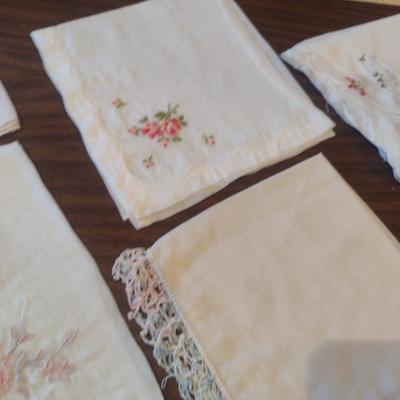 Collection of Vintage Linens- Some with Embroidery