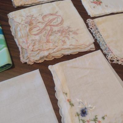 Collection of Vintage Linens- Some with Embroidery