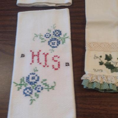 Assortment of Vintage Embroidered Hand Towels
