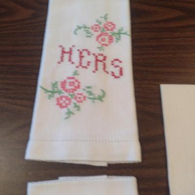 Assortment of Vintage Embroidered Hand Towels