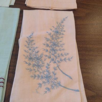 Assortment of Vintage Embroidered Hand Towels