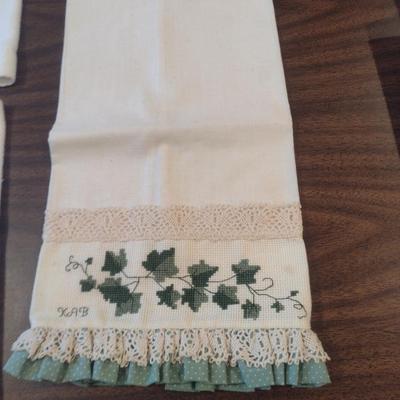 Assortment of Vintage Embroidered Hand Towels
