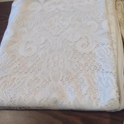 Collection of Lace Table Cloth Overlays
