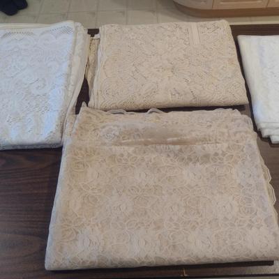 Collection of Lace Table Cloth Overlays