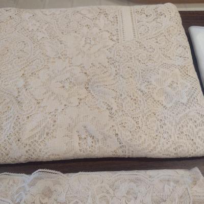Collection of Lace Table Cloth Overlays