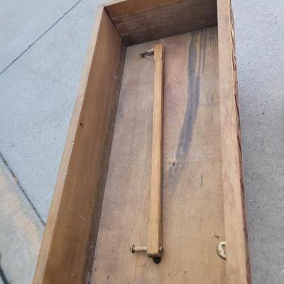 Sale Photo Thumbnail #829: Cart has handle but it is not attached, see pics of stool for condition, it's 13" w x 11" deep and about 7" tall, awfully old no manufacturer found