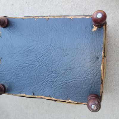 Sale Photo Thumbnail #838: Cart has handle but it is not attached, see pics of stool for condition, it's 13" w x 11" deep and about 7" tall, awfully old no manufacturer found