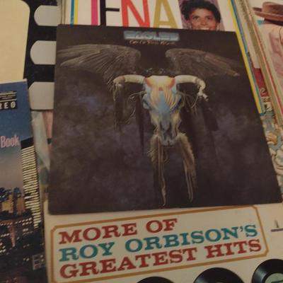 Collection of Vinyl Records- Includes Eagles, Johnny Cash, Sammy Hagar, Doris Day, Roy Orbison