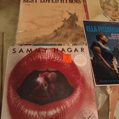 Collection of Vinyl Records- Includes Eagles, Johnny Cash, Sammy Hagar, Doris Day, Roy Orbison