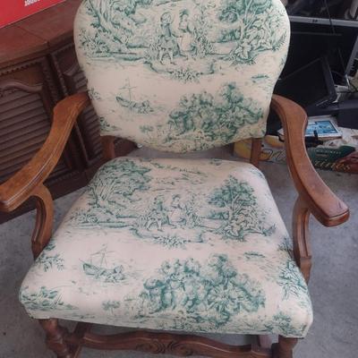 Upholstered Wood Frame Rocking Chair