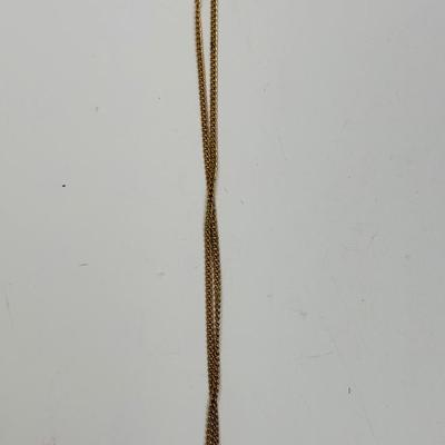 Sale Photo Thumbnail #281: Shiny gold-tone #1 pendant with 18" chain. Good condition.