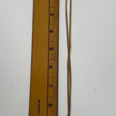 Sale Photo Thumbnail #282: Shiny gold-tone #1 pendant with 18" chain. Good condition.