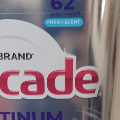 Cascade Platinum Dishwasher Packs- 62 Count- New Box