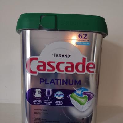 Cascade Platinum Dishwasher Packs- 62 Count- New Box