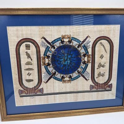 Egyptian Zodiac Painting on Papyrus