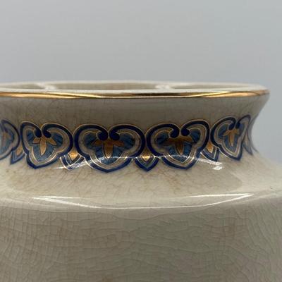 Vintage Japanese Peacock Vase Set