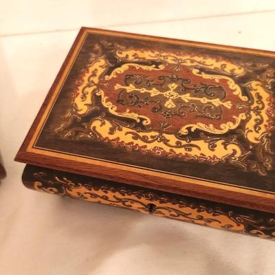 Lot #68 Lot of 2 Italian Style Music/Jewelry Boxes - Both have the keys