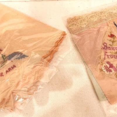 Lot #70 Vintage Air Force "Sister" Pillow - Two World War 1 Handkerchiefs