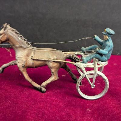 Vintage Lead Horse Harness Racing Jockey Made In USA #43