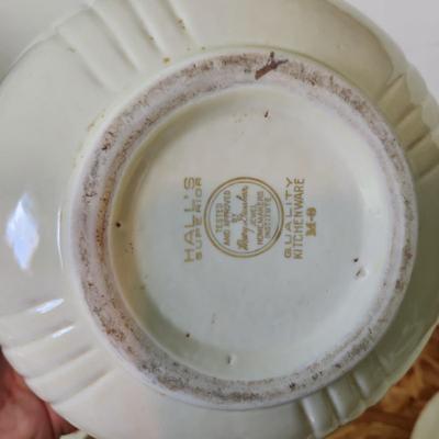 Large Collection of Hall's Jewel Home Maker China , Pitcher, Bowls, Cups, Plates, Teapot
