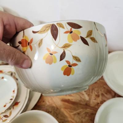 Large Collection of Hall's Jewel Home Maker China , Pitcher, Bowls, Cups, Plates, Teapot