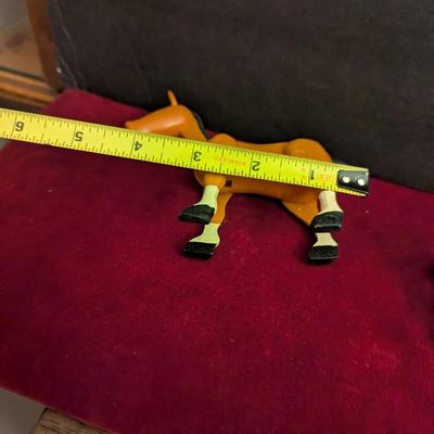 Fisher Price Vintage Little People Brown Horse & Toy Horse On Wheels #45