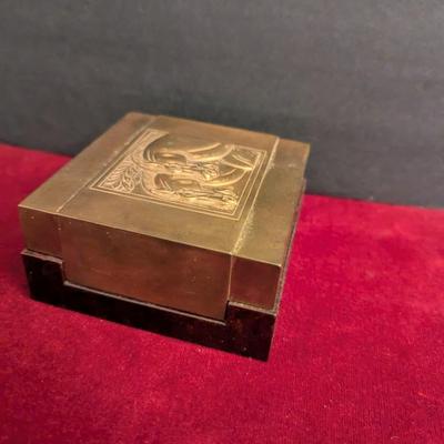 1930's Art Deco Hickok USA Molded Bakelite/Catalin Valet Box Gold Horses #48