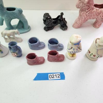 Collection of Small Planters Lamb Sheep Shoes Poodle some Occupied Japan