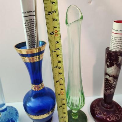 Collection of Art Glass Vases Egermann Czechoslovakia, Sweden