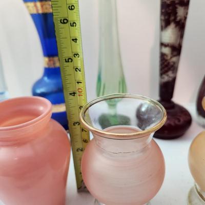Collection of Art Glass Vases Egermann Czechoslovakia, Sweden