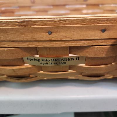 4 Longaberger Baskets Spring into Dresden II 2000, Women Memories Basket , Holiday Star with Liner & bowl