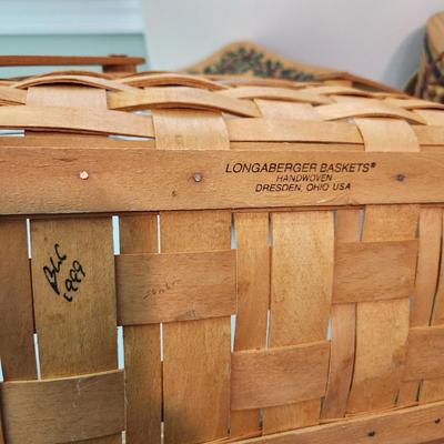 4 Longaberger Baskets Spring into Dresden II 2000, Women Memories Basket , Holiday Star with Liner & bowl