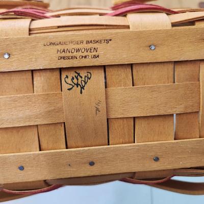 4 Longaberger Baskets Spring into Dresden II 2000, Women Memories Basket , Holiday Star with Liner & bowl