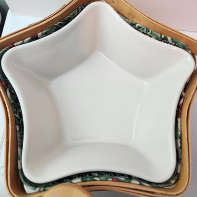 4 Longaberger Baskets Spring into Dresden II 2000, Women Memories Basket , Holiday Star with Liner & bowl