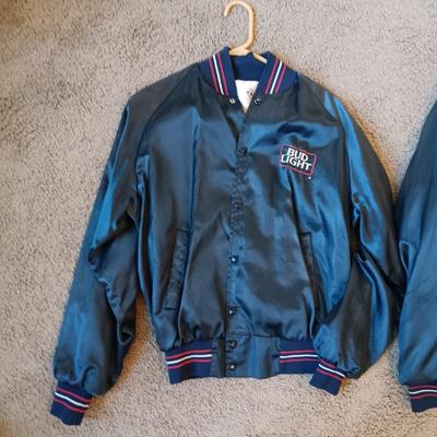 HIS AND HERS BUDWEISER WINDBREAKERS (MED & LRG)