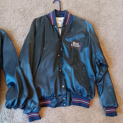 HIS AND HERS BUDWEISER WINDBREAKERS (MED & LRG)